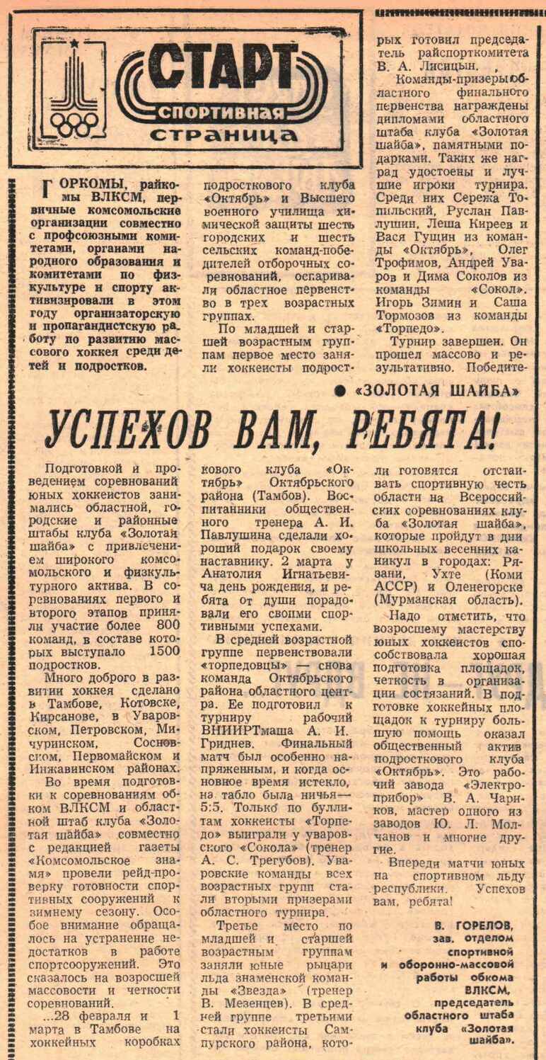 Газета «Комсомольское знамя» №5786 от 06.03.1981